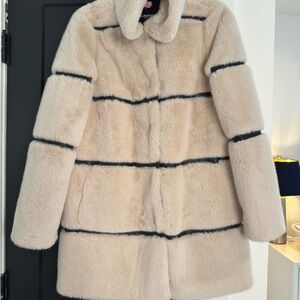 Karl Lagerfeld Cream and Black Teddy Jacket